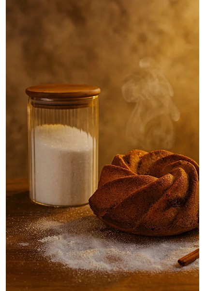 6'lı Çizgili Cam Baharatlık Seti – Hava Geçirmez Bambu Vakum Kapaklı Kavanoz Seti 850 ml fiyatları