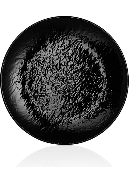 11940.BL - Tilda Siyah Yuvarlak Tabak 40 Cm, Thermoset Melamin