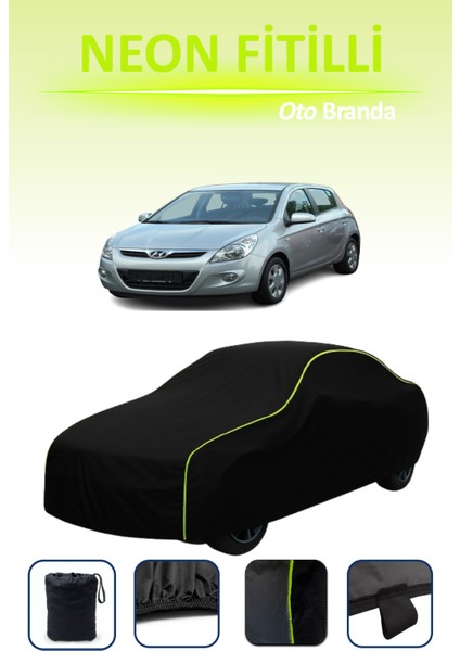 Siyah [hyundai I20 2009 - 2014] Uyumlu Neon Fitilli Araba Brandası, Su ve Toz Geçirmez indirimleri
