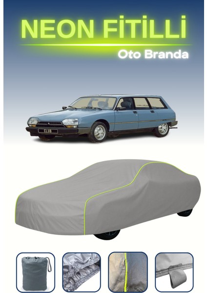 Gri [citroen Gsa Break] Uyumlu Neon Fitilli Araba Brandası, Su ve Toz Geçirmez indirimleri