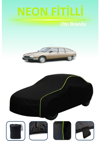 Siyah [citroen Gs] Uyumlu Neon Fitilli Araba Brandası, Su ve Toz Geçirmez indirimleri