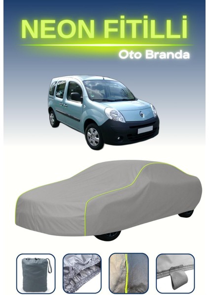 Gri [renault Kangoo 3] Uyumlu Neon Fitilli Araba Brandası, Su ve Toz Geçirmez indirimleri