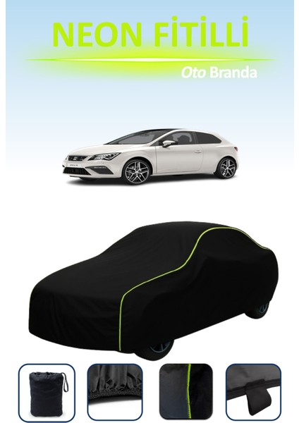 Siyah [seat Leon Sc 3-Kapılı 2017 - 2021] Uyumlu Neon Fitilli Araba Brandası, Su ve Toz Geçirmez indirimleri