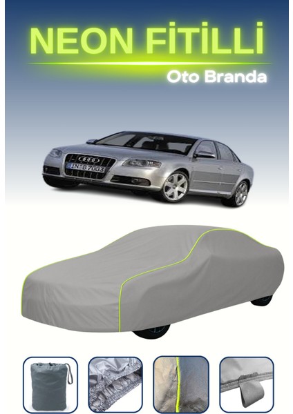 Gri [audi S4 2005 - 2007] Uyumlu Neon Fitilli Araba Brandası, Su ve Toz Geçirmez indirimleri