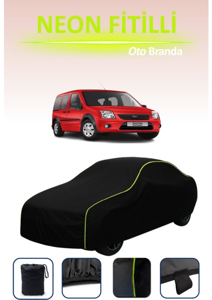 Siyah [ford Tourneo Connect 2009 - 2013] Uyumlu Neon Fitilli Araba Brandası, Su ve Toz Geçirmez indirimleri
