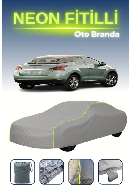 Gri [nissan Crosscabriolet 2011 - 2021] Uyumlu Neon Fitilli Araba Brandası, Su ve Toz Geçirmez indirimleri