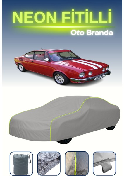 Gri [skoda 110 Coupe] Uyumlu Neon Fitilli Araba Brandası, Su ve Toz Geçirmez indirimleri