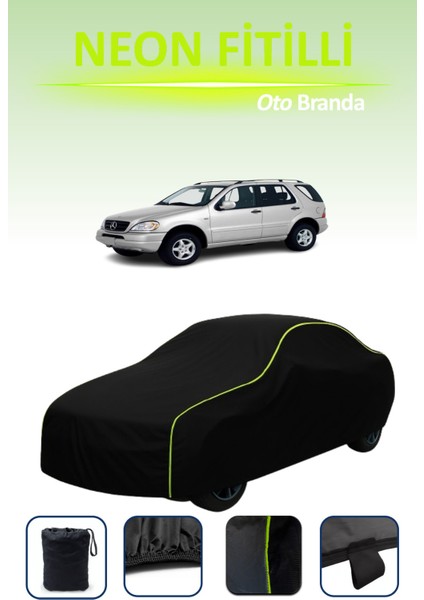 Siyah [mercedes Ml-Serisi (W163) 2001 - 2005] Uyumlu Neon Fitilli Araba Brandası Su ve Toz Geçirmez indirimleri
