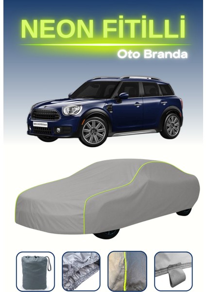 Gri [mini Cooper Countryman] Uyumlu Neon Fitilli Araba Brandası, Su ve Toz Geçirmez indirimleri