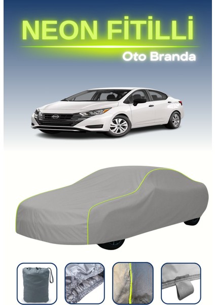 Gri [nissan Versa Sedan] Uyumlu Neon Fitilli Araba Brandası, Su ve Toz Geçirmez indirimleri