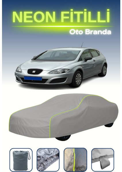 Gri [seat Leon 2009 - 2012] Uyumlu Neon Fitilli Araba Brandası, Su ve Toz Geçirmez indirimleri
