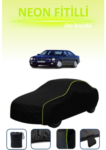 Siyah [mercedes E-Serisi (W210) 1995 - 1999] Uyumlu Neon Fitilli Araba Brandası, Su ve Toz Geçirmez indirimleri