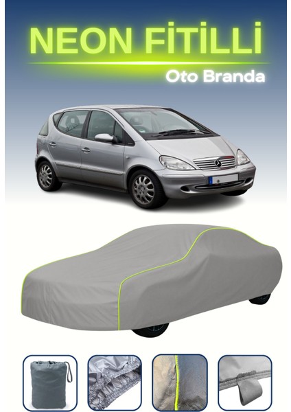 Gri [mercedes A-Serisi Lang (W168) 2001 - 2004] Neon Fitilli Araba Brandası, Su ve Toz Geçirmez indirimleri