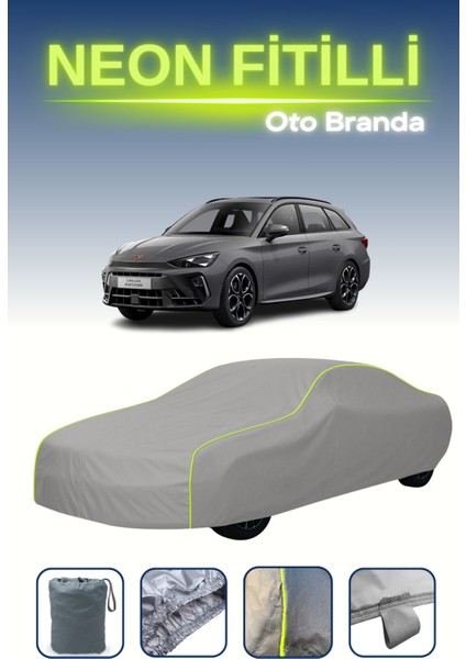 Gri [cupra Leon Sportstourer] Uyumlu Neon Fitilli Araba Brandası, Su ve Toz Geçirmez indirimleri