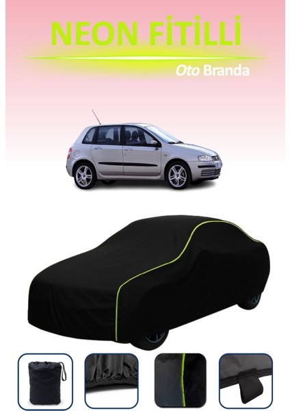 Siyah [fiat Stilo Abarth 2001 - 2004] Uyumlu Neon Fitilli Araba Brandası, Su ve Toz Geçirmez indirimleri