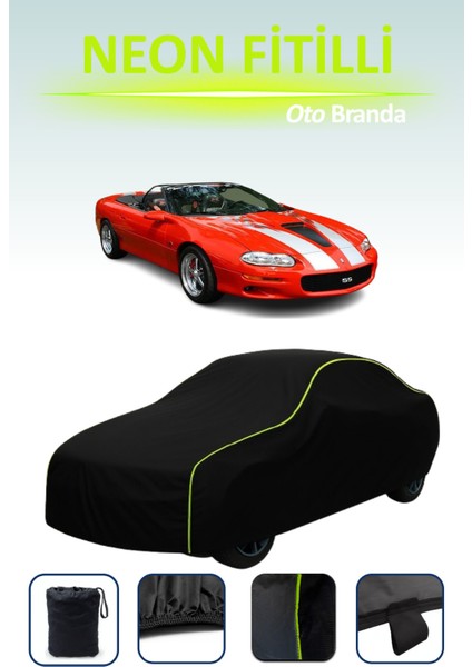 Siyah [chevrolet Camaro 1993 - 2002] Uyumlu Neon Fitilli Araba Brandası, Su ve Toz Geçirmez indirimleri