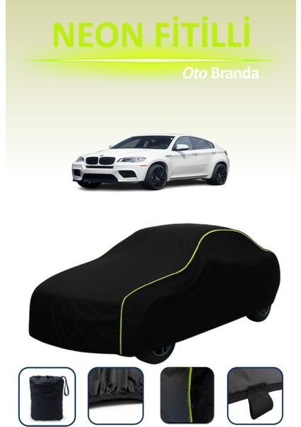 Siyah [bmw X6M 2014 - 2021] Uyumlu Neon Fitilli Araba Brandası, Su ve Toz Geçirmez indirimleri