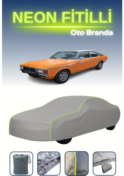 Gri [ford Granada Coupe] Uyumlu Neon Fitilli Araba Brandası, Su ve Toz Geçirmez indirimleri