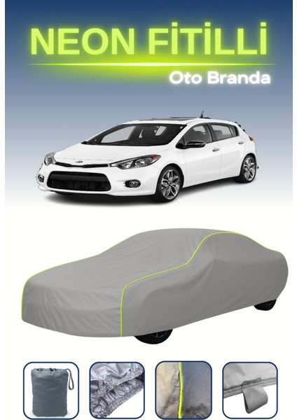 Gri [kia Forte5 1] Uyumlu Neon Fitilli Araba Brandası, Su ve Toz Geçirmez indirimleri