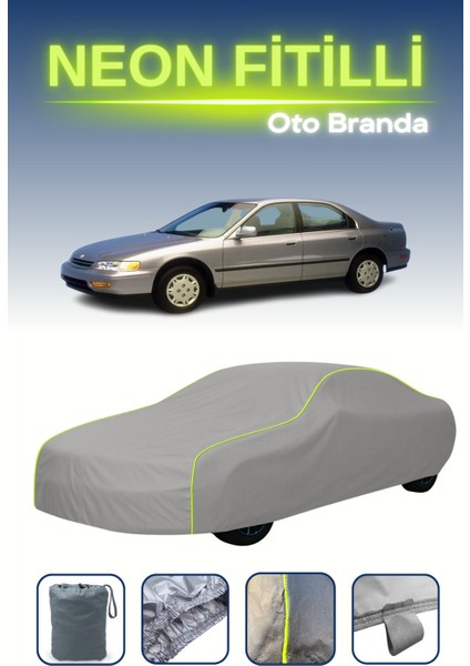 Gri [honda Accord 4 Kapılı 1996 - 1998] Uyumlu Neon Fitilli Araba Brandası, Su ve Toz Geçirmez indirimleri