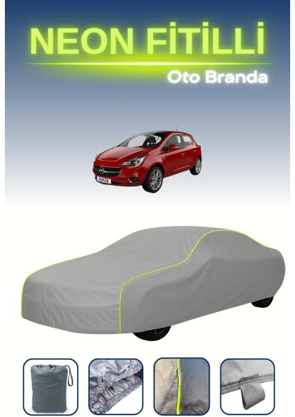 Gri [opel Corsa E 5-Door] Uyumlu Neon Fitilli Araba Brandası, Su ve Toz Geçirmez indirimleri