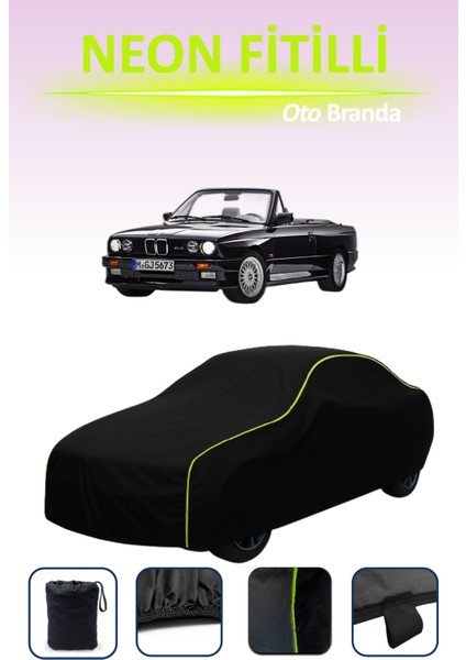 Siyah [bmw M3 Convertible] Uyumlu Neon Fitilli Araba Brandası, Su ve Toz Geçirmez indirimleri