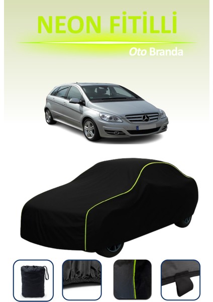 Siyah [mercedes B-Serisi 2008 - 2010] Uyumlu Neon Fitilli Araba Brandası, Su ve Toz Geçirmez indirimleri