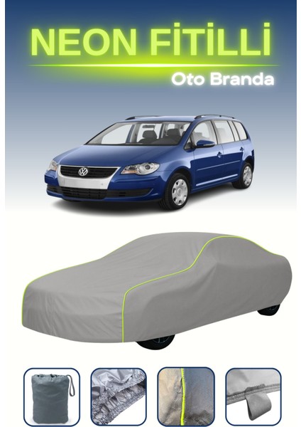 Gri [volkswagen Touran 2006 - 2010] Uyumlu Neon Fitilli Araba Brandası, Su ve Toz Geçirmez indirimleri