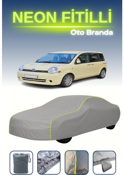 Gri [toyota Sienta 1] Uyumlu Neon Fitilli Araba Brandası, Su ve Toz Geçirmez indirimleri