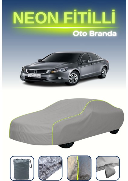 Gri [honda Accord Vııı] Uyumlu Neon Fitilli Araba Brandası, Su ve Toz Geçirmez indirimleri