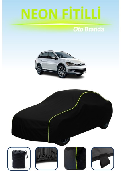 Siyah [volkswagen Golf 7 Alltrack] Uyumlu Neon Fitilli Araba Brandası, Su ve Toz Geçirmez indirimleri