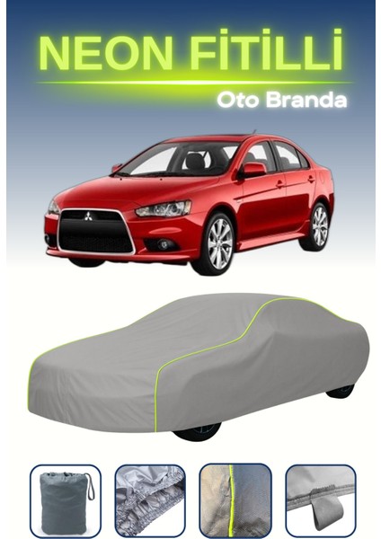 Gri [mitsubishi Grand Lancer X] Uyumlu Neon Fitilli Araba Brandası, Su ve Toz Geçirmez indirimleri