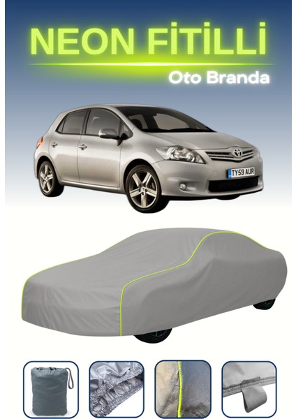 Gri [toyota Auris 5 Kapılı 2006 - 2010] Uyumlu Neon Fitilli Araba Brandası, Su ve Toz Geçirmez indirimleri