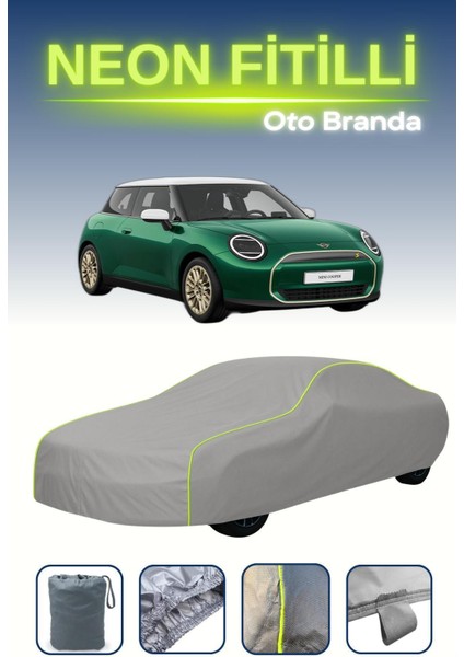 Gri [mini Cooper Electric] Uyumlu Neon Fitilli Araba Brandası, Su ve Toz Geçirmez indirimleri