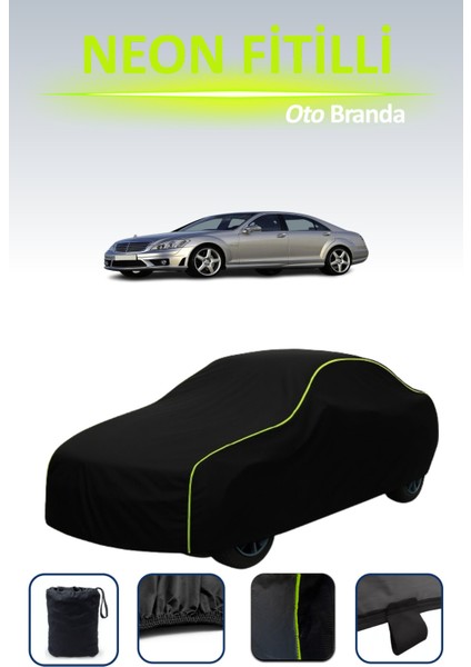 Siyah [mercedes S 65 Amg (W221) 2006 - 2009] Uyumlu Neon Fitilli Araba Brandası, Su ve Toz Geçirmez indirimleri