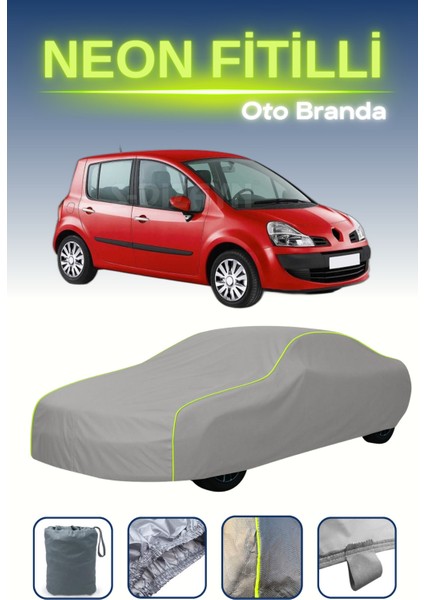 Gri [renault Grand Modus] Uyumlu Neon Fitilli Araba Brandası, Su ve Toz Geçirmez indirimleri