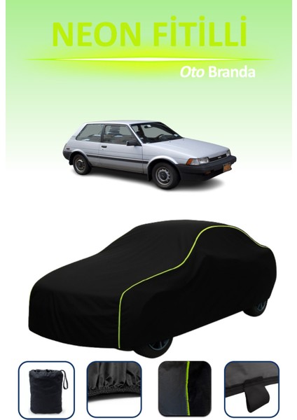 Siyah [toyota Corolla Fx Compact 5] Uyumlu Neon Fitilli Araba Brandası, Su ve Toz Geçirmez indirimleri