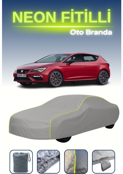 Gri [seat Leon Cupra R 2017 - 2021] Uyumlu Neon Fitilli Araba Brandası, Su ve Toz Geçirmez indirimleri