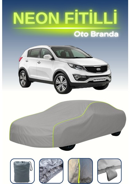Gri [kia Sportage] Uyumlu Neon Fitilli Araba Brandası, Su ve Toz Geçirmez indirimleri