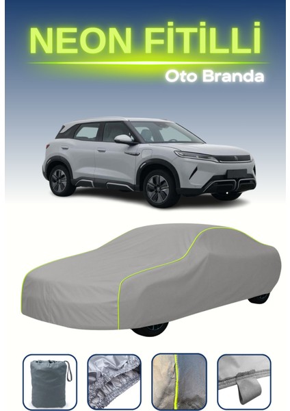 Gri [byd Yuan 1] Uyumlu Neon Fitilli Araba Brandası, Su ve Toz Geçirmez indirimleri