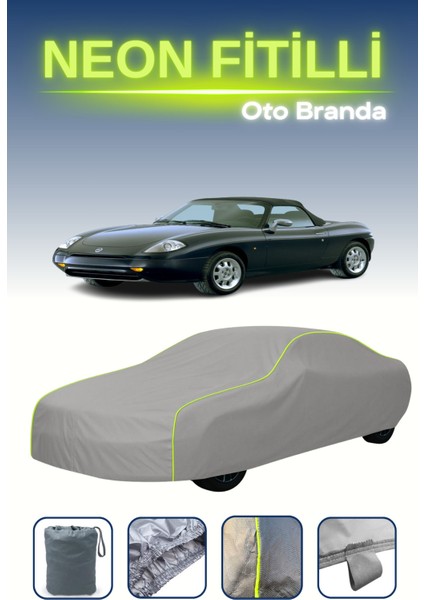 Gri [fiat Barchetta 2003 - 2005] Uyumlu Neon Fitilli Araba Brandası, Su ve Toz Geçirmez indirimleri