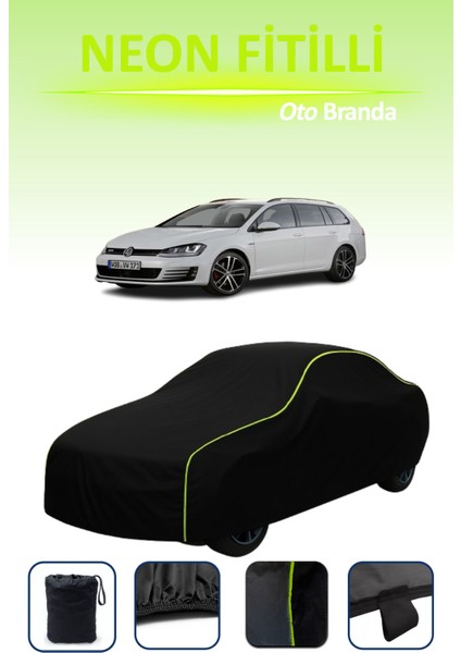 Siyah [volkswagen Golf Vıı Gtd Variant 2015 - 2021] Neon Fitilli Araba Brandası, Su ve Toz Geçirmez indirimleri