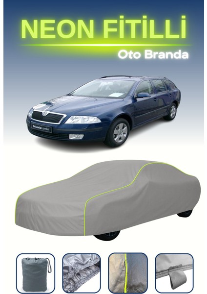 Gri [skoda Octavia 2 Combi] Uyumlu Neon Fitilli Araba Brandası, Su ve Toz Geçirmez indirimleri