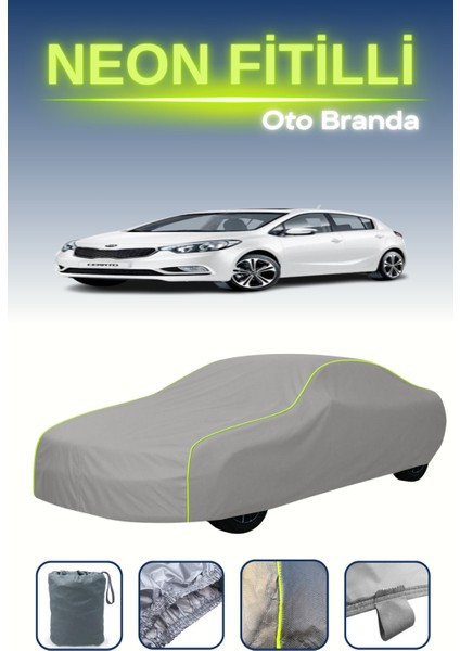 Gri [kia Cerato 3 Hatchback] Uyumlu Neon Fitilli Araba Brandası, Su ve Toz Geçirmez indirimleri