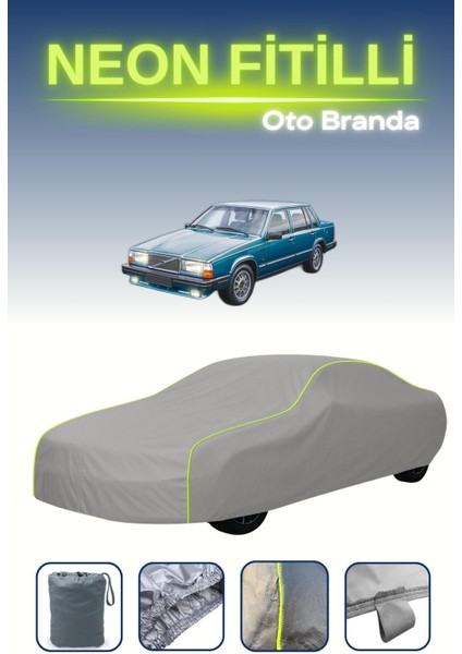 Gri [volvo 760] Uyumlu Neon Fitilli Araba Brandası, Su ve Toz Geçirmez indirimleri