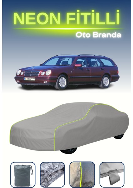 Gri [mercedes E-Serisi T-Modell (S210) 1996 - 1999] Neon Fitilli Araba Brandası, Su ve Toz Geçirmez indirimleri