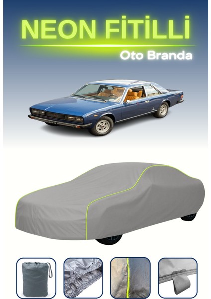 Gri [fiat 130 Coupe] Uyumlu Neon Fitilli Araba Brandası, Su ve Toz Geçirmez indirimleri