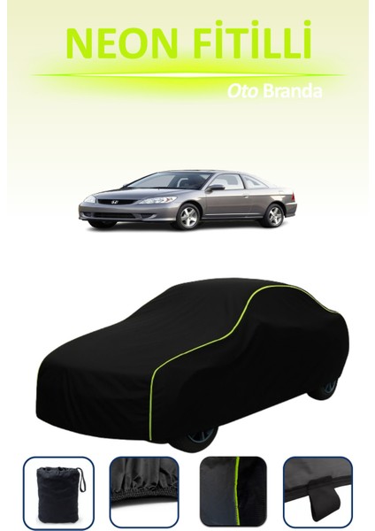 Siyah [honda Civic Coupe 2001 - 2005] Uyumlu Neon Fitilli Araba Brandası, Su ve Toz Geçirmez indirimleri