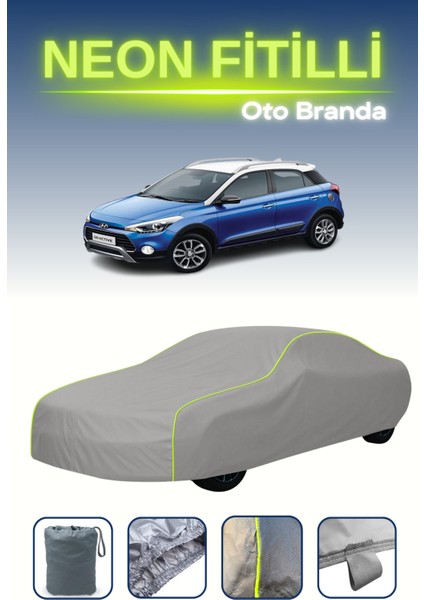 Gri [hyundai I20 Active 2018 - 2021] Uyumlu Neon Fitilli Araba Brandası, Su ve Toz Geçirmez indirimleri