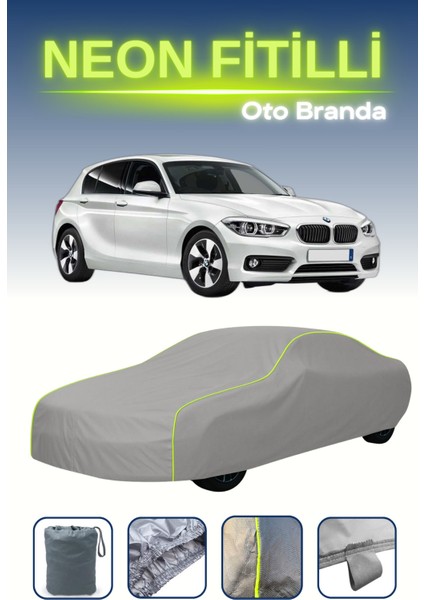 Gri [bmw 1 SERISI(116I)] Uyumlu Neon Fitilli Araba Brandası, Su ve Toz Geçirmez indirimleri